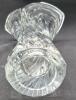 Beautiful Vintage Mikasa Art Deco Style Crystal Vase 8" Tall & 2 Candle Holders 5" Tall - 7