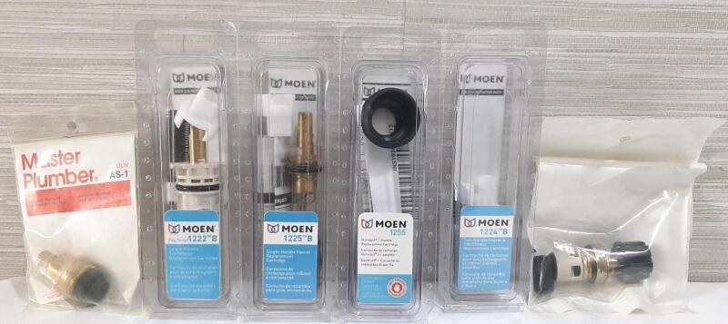 4 Moen Replacement Cartridges, Master Plumber Aquaseal Hot Cartridge & American Standard Cartrisge For Lav/Kitch-Amarilis