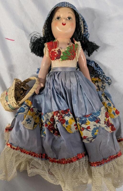 Vintage Doll with Movable Arms, Legs and Neck. Approximately 14" Tall.