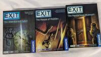 3 Kosmos Exit The Game At Home Escape Room Style Puzzles. The Abandoned Cabin, the House of Riddles, the Mysterious Museum.
