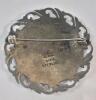 Vintage Alpha Siam Sterling Silver Niello Goddess Brooch . See photos for size - 2