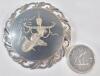 Vintage Alpha Siam Sterling Silver Niello Goddess Brooch . See photos for size - 4