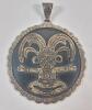 Vintage Mexico Sterling Silver Aztec Man Large Size Pendant . See photos for size