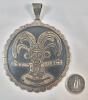 Vintage Mexico Sterling Silver Aztec Man Large Size Pendant . See photos for size - 4