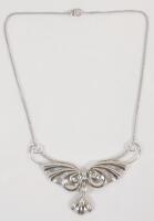 Bond Boyd Sterling Silver Butterfly / Bird Style Necklace . Chain measures 15.5"