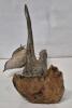 Wooden Art Sculpture Bird on Driftwood 9.5" Tall - 4