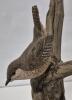 Wooden Art Sculpture Bird on Driftwood 9.5" Tall - 5