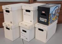 6 Comic Shortboxes , Holds 125 - 150 Comics Each. 11". & 13"&times;11"&times;8"