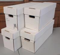 4 Comic Longboxes. Holds 250-300 Comics Each. 27.5" by 8.5" by 11".