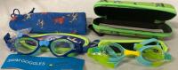 2 New Kids&rsquo; Swim Goggles with Cases