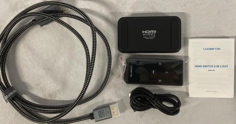New HDMI Swith 3 In 1 Out plus 6&rsquo; 4K UHD Cable