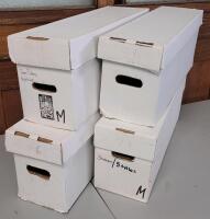 4 Comic Longboxes. Holds 250-300 Comics Each. 27.5" by 8.5" by 11".