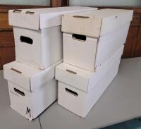 4 Comic Longboxes. Holds 250-300 Comics Each. 27.5" by 8.5" by 11".
