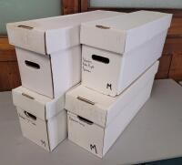 4 Comic Longboxes. Holds 250-300 Comics Each. 27.5" by 8.5" by 11".