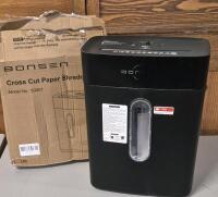 As New in Box Bonsen Cross Cut Paper Shredder Model S3201 Working