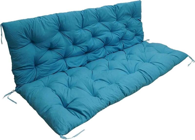 As New Outdoor Porch Swing Cushion Bench Cusion 46 by 43" with 6 Ties