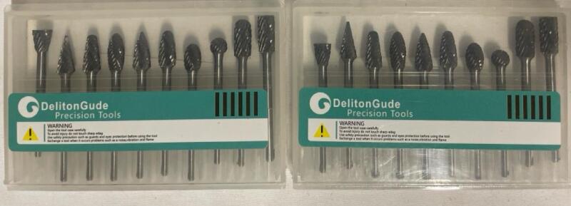2 New Sets of Deliton Gude Precision Tools Diamond-coated Bur Bits