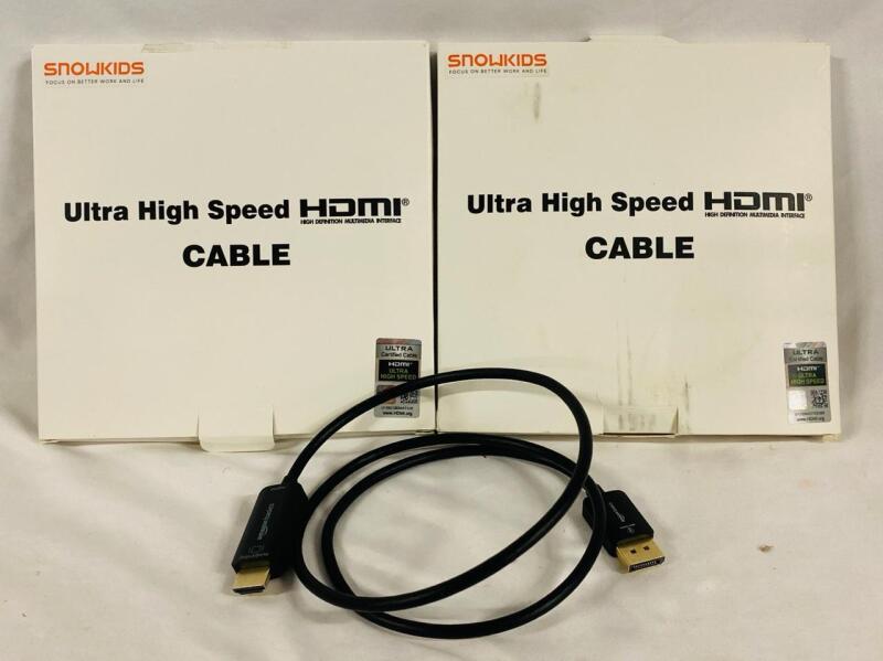 3 HDMI-Related Cords; Includes 2 Ultra High Speed HDMI Cables, Plus 1 DisplayPort to HDMI Cable