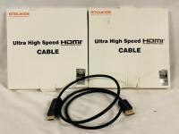 3 HDMI-Related Cords; Includes 2 Ultra High Speed HDMI Cables, Plus 1 DisplayPort to HDMI Cable