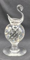 Pairpoint Glass Co. Footed Paperweight - Controled Bubbles 6.75" Tall