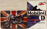 2 New 12&rdquo; Metal Novelty Motorcycle Signs