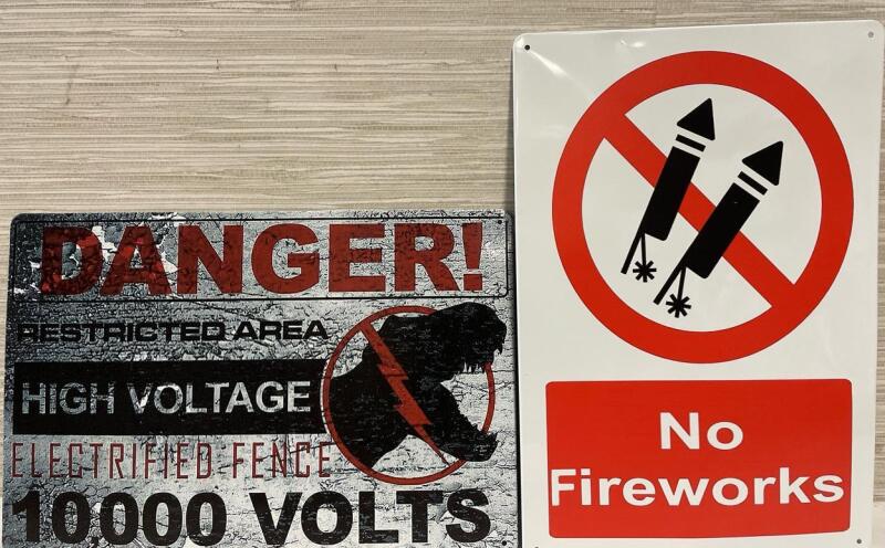 2New 12&rdquo; Metal Signs - Danger