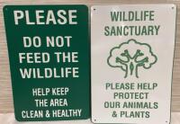 2 New 12&rdquo; Metal &ldquo;Wildlife Protection&rdquo; Signs