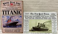 2 New 12&rdquo; Metal Signs - Titanic