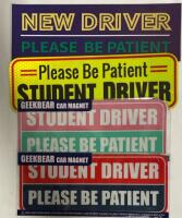 4 New Car Magnets | STUDENT DRIVER | Longest is 10&rdquo;