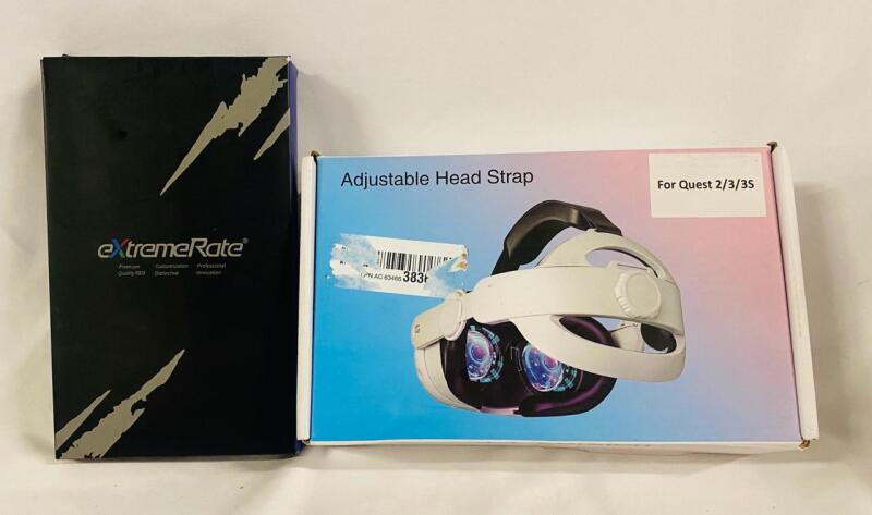 2 Mixed Gaming Accessories, Includes Transparent Back Plate for Nintendo Switch and Adjustable Head Strap for Quest 2/3/3S