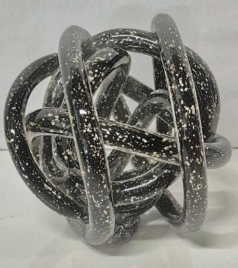 Vintage Art Glass Twisted Handblown Knot 6"L x 5"W