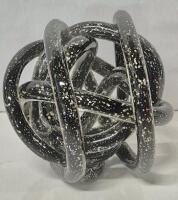 Vintage Art Glass Twisted Handblown Knot 6"L x 5"W