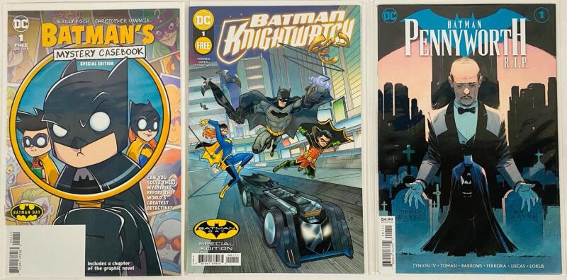 3 DC Batman Comics, One-Shot Issues Including Batman&rsquo;s Mystery Casebook, Batman Knightwatch, Batman Pennyworth