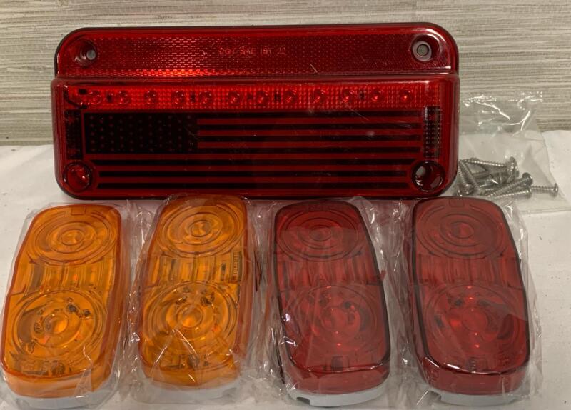 New set of 5 Trailer Marker Lights with Mounting Screws