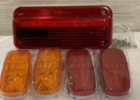 New set of 5 Trailer Marker Lights with Mounting Screws