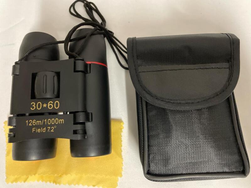 New Compact Binoculars with Cleaning Cloth and Case