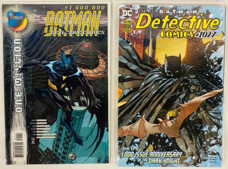 2 Batman Detective Comics, Includes Issue #1,000,000 (1998) and #1027 (1,000 Issue Anniversary, 2020)