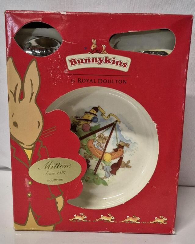 Vintage in Box Royal Doulton Bunnykins Nursey Set - Bowl & Spoon