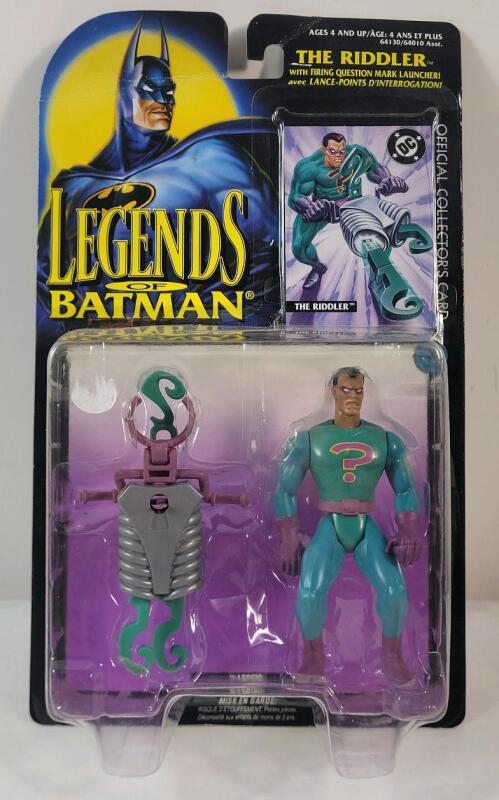 1995 Legends of Batman " The Riddler " 4.5" Action Figure , Sealed .