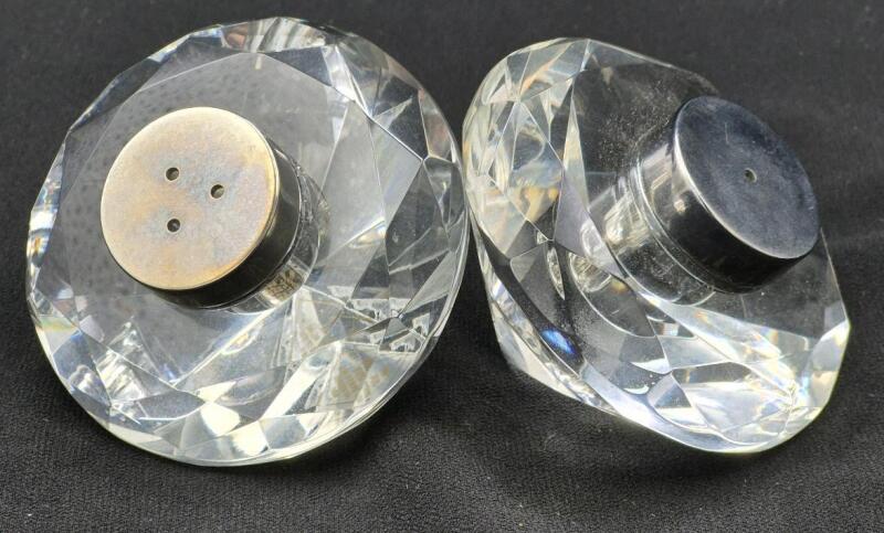 Pair of Shannon Crystal Salt & Pepper Shakers Diamond Shape - Made in Ireland
