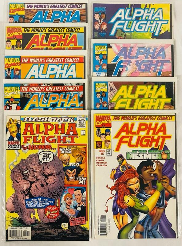 9 Marvel Alpha Flight Comics (1997) Issues #1-8, Plus In the Beginning Flashback Issue