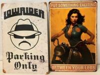 2 New 12&rdquo; Metal Signs | Motorcycle Theme