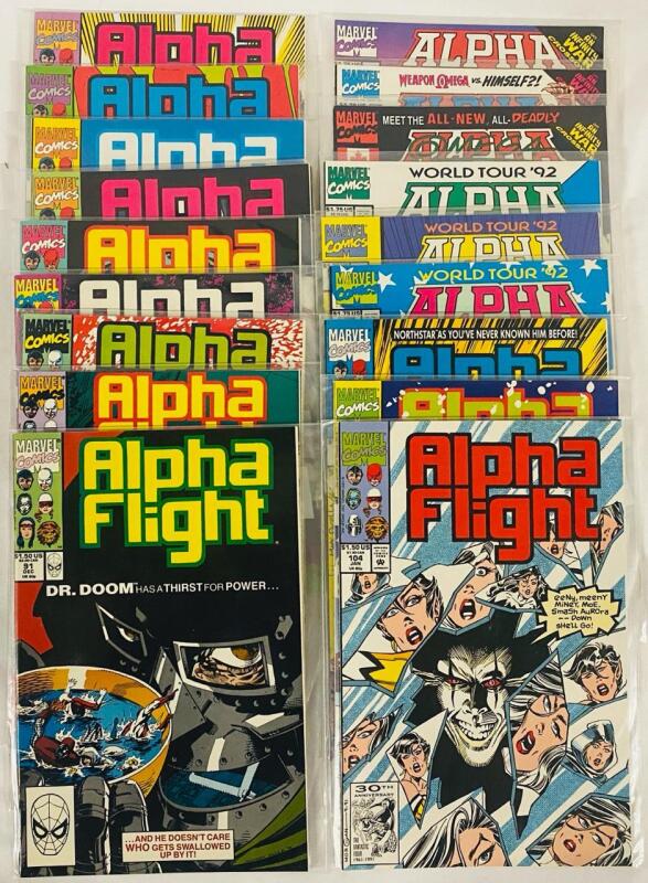 18 Vintage Marvel Alpha Flight Comics (1992) Issues #91-93, 95-97, 101-112