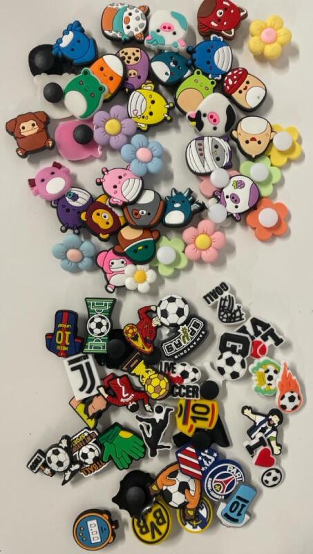 50+ Shoe Charms | Cute Animals and Flowers | Soccer Theme
