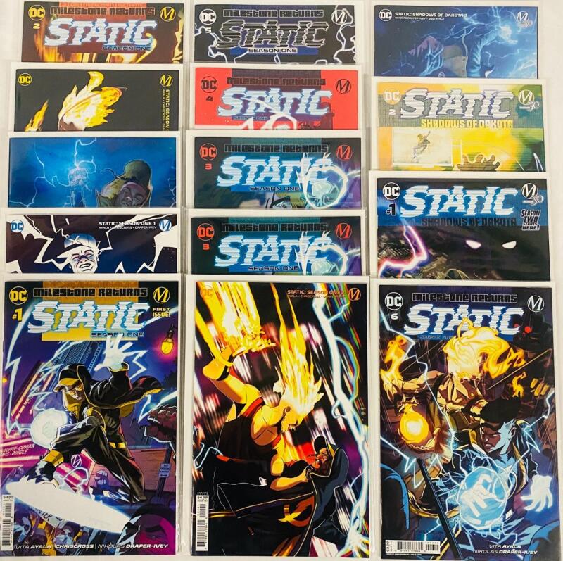 14 DC Static Comics (2022); Includes Season 1 Issues #1-6 with Variants [Complete Run] Plus Season 2 Issues #1-3