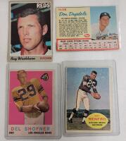 Four (4) Vintage Baseball & Football Trading Cards .