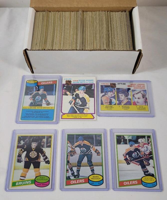1980-81 O Pee Chee NHL Hockey Trading Card Partial Set . Includes Mark Messier RC , Ray Bourque RC , Wayne Gretzky 2nd. Year