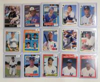 1976 - 1991 MLB Baseball Rookie Card Trading Cards . 15 Trading Cards