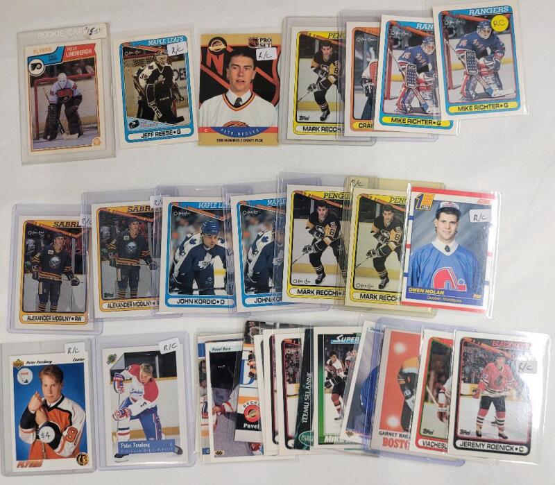 1980s/Early 90s NHL Hockey Trading Card Singles . Lots of Rookie Cards . 32 Trading Cards