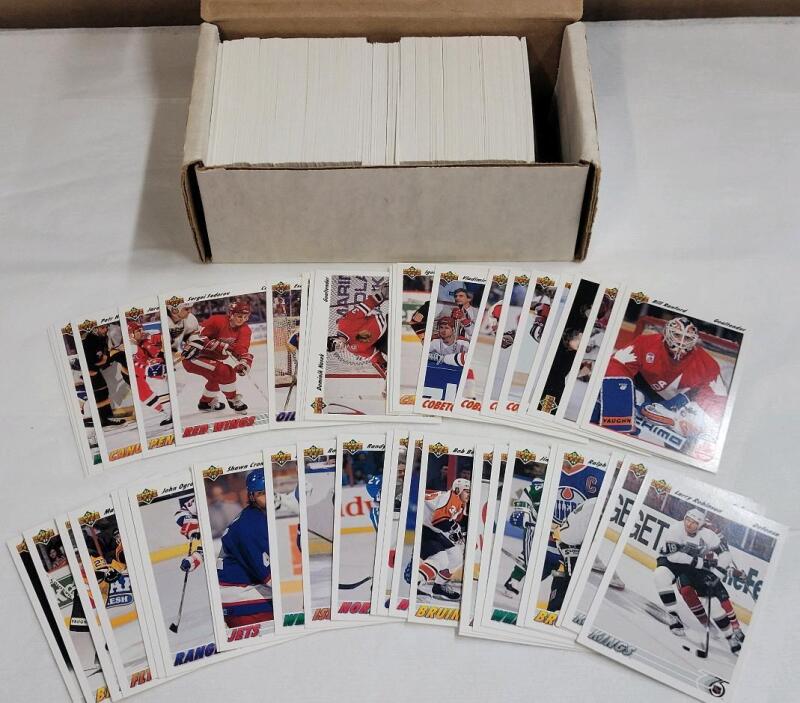 1991-92 Upper Deck NHL Hockey Trading Card Base Set & Euro Stars Sub-Set . Both Complete